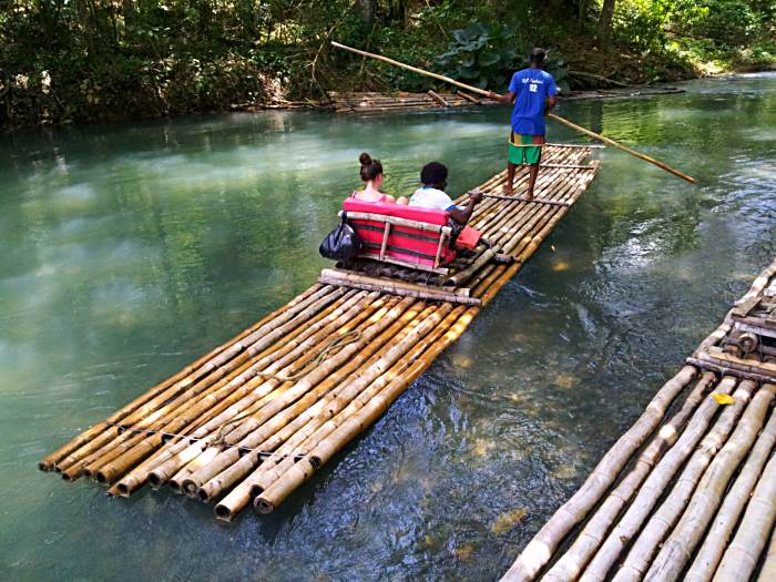 Rafting on the Martha Brae in Negril Jamaica