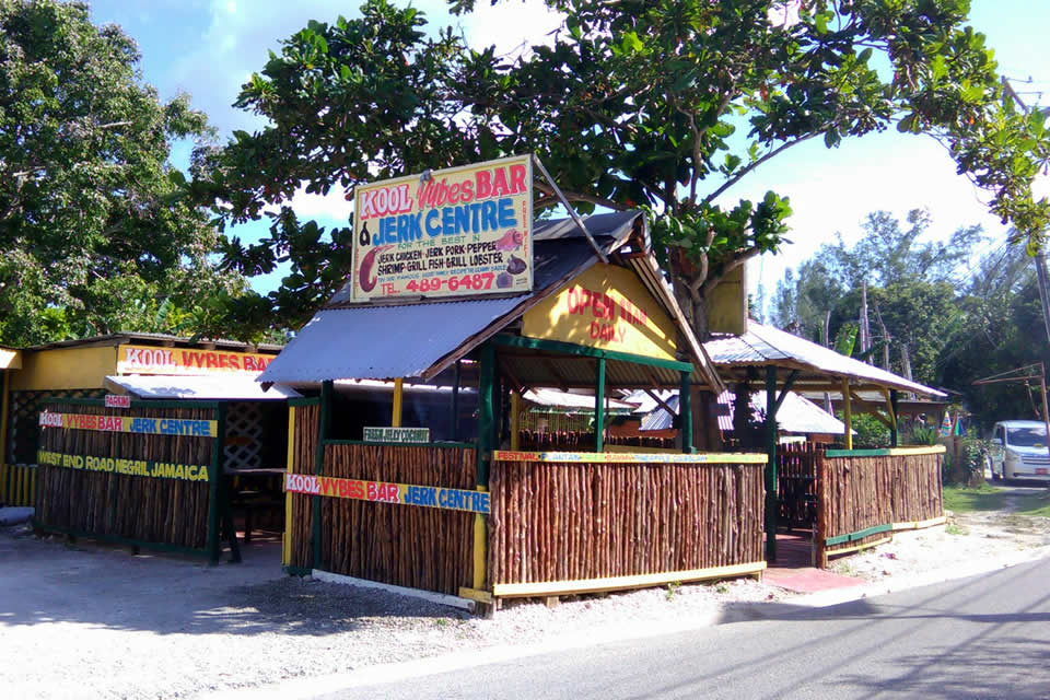 Kool Vybes Bar & Jerk Centre in Negril Jamaica