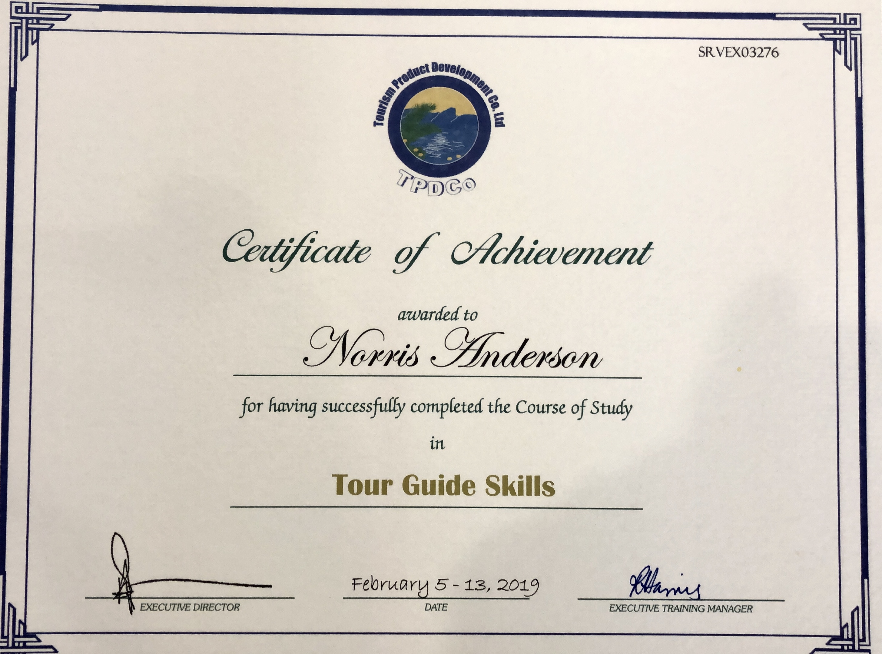 international tourist guide certificate