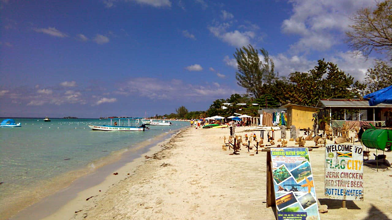 Beach Scene February 4th, 2020 in Negril Jamaica