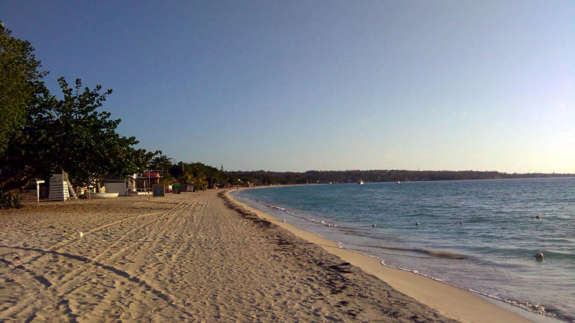 Seven Mile Beach April 1st, 2020 in Negril Jamaica