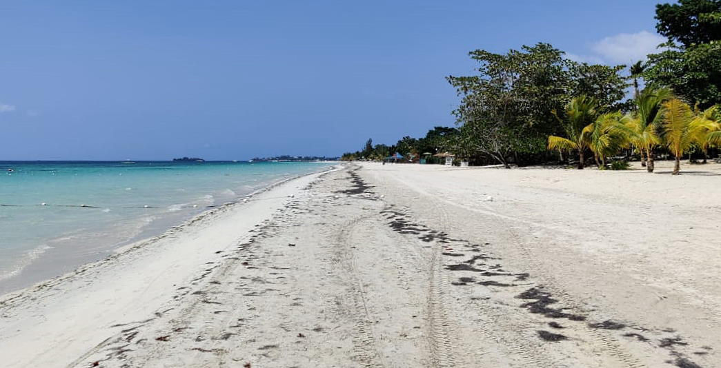 Beach Scene April 8th, 2020 in Negril Jamaica