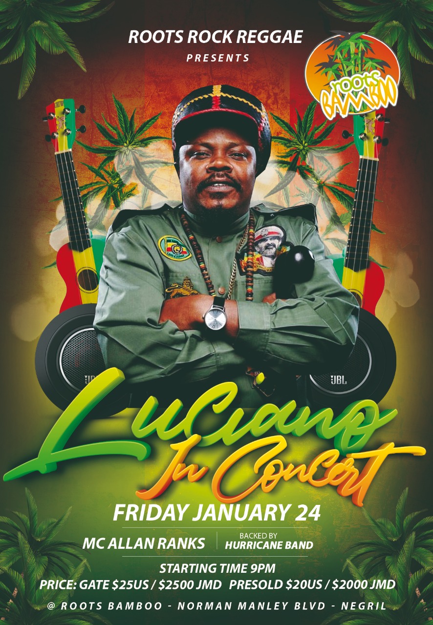 Luciano Live January 18th, 2020 in Negril Jamaica