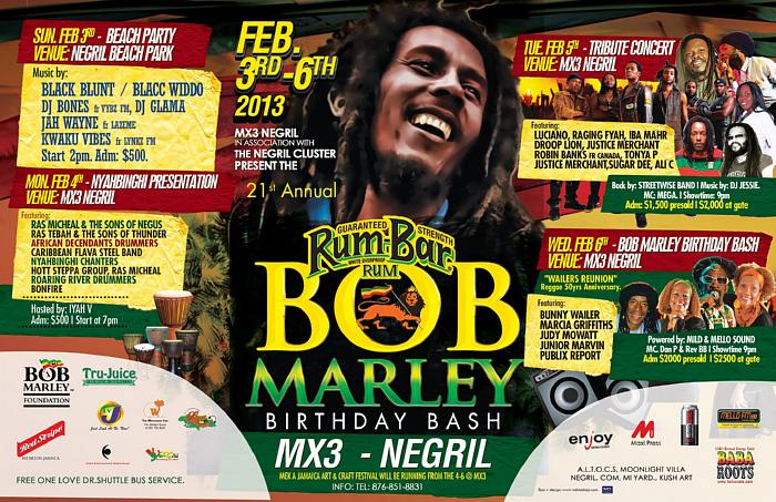Bob Marley Birthday Bash  in Negril Jamaica