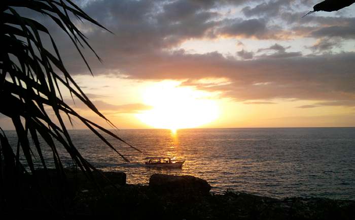 Sunset on the Cliffs in Negril Jamaica