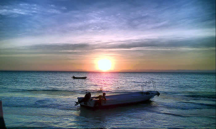 Sunset at Borbon Beach in Negril Jamaica