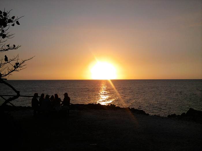 The sunet at 3-Dives in Negril Jamaica