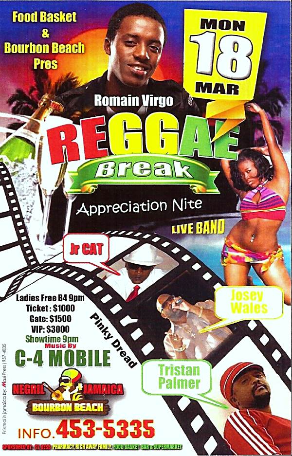 Romain Vigo at Bourbon Beach in Negril Jamaica