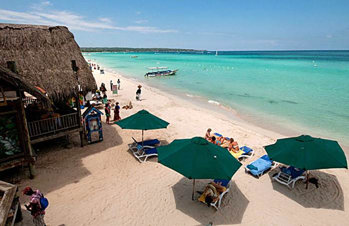 Sea Splash on the Beach in Negril Jamaica
