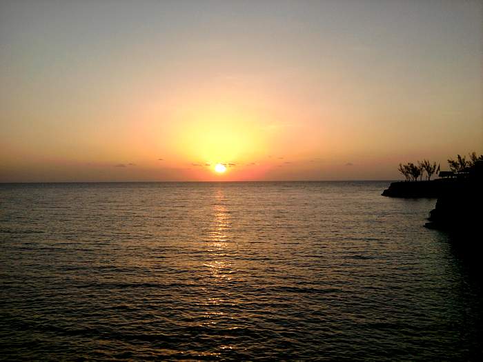 Sunset on the West End in Negril Jamaica