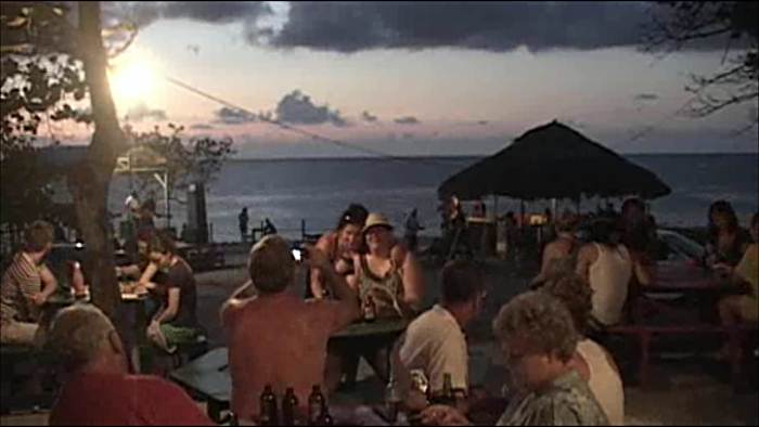 Rock Robster's Sunset Party at 3 Dives in Negril Jamaica