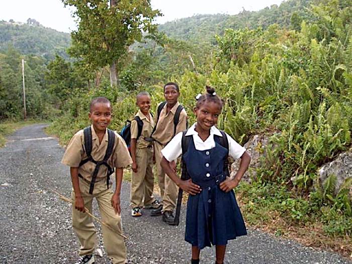 School Kids in Negril Jamaica