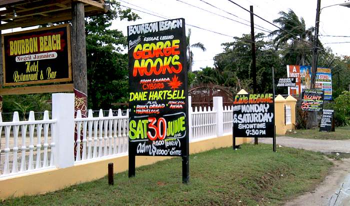 George Nooks at Bourbon Beach in Negril Jamaica