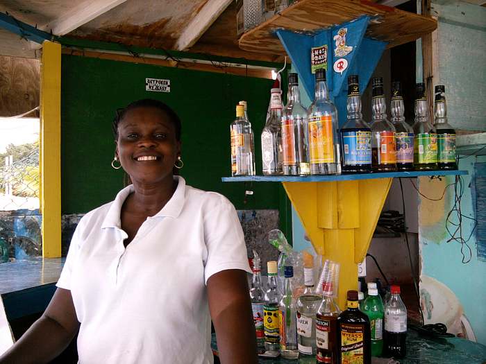 Maureen at Sunnyside Bar in Negril Jamaica