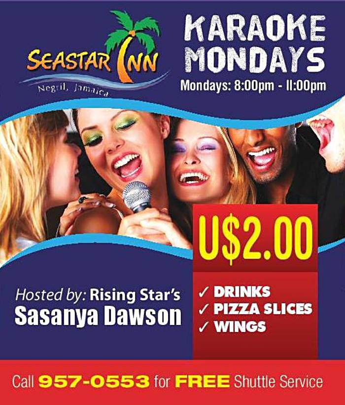 Karaoke Mondays at Seastar Inn in Negril Jamaica