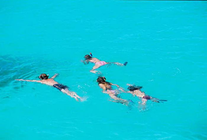 Family at Sea in Negril Jamaica
