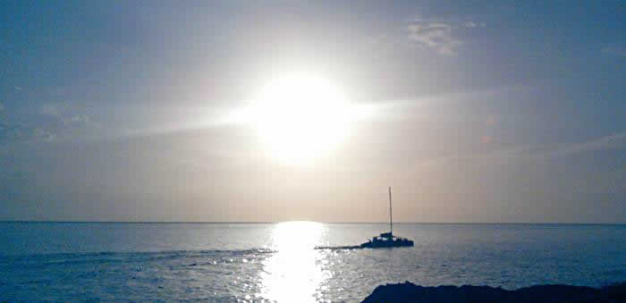 Boating at Sunset in Negril Jamaica