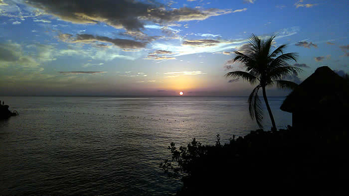 Sunset at Rockhouse in Negril Jamaica