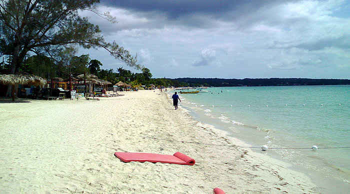 Clean Beach in Negril Jamaica