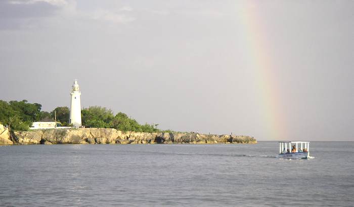 Rainbow at Sea in Negril Jamaica
