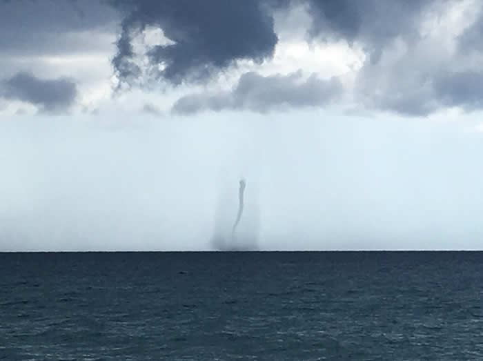A Water Spout in a Water Spout in Negril Jamaica