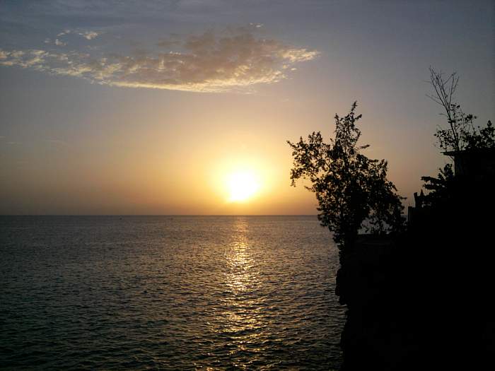 Sunset on the Cliffs in Negril Jamaica