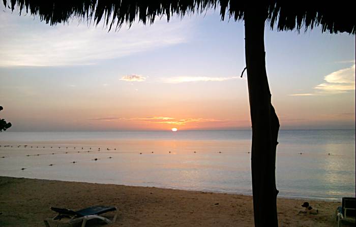Sunset on the Beach in Negril Jamaica