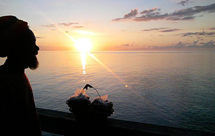 Peanut Man at Sunset in Negril Jamaica