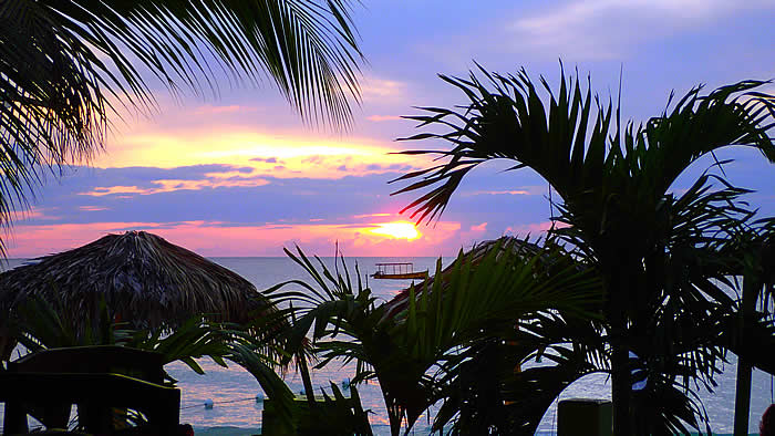 Sunset at Fun Holiday in Negril Jamaica