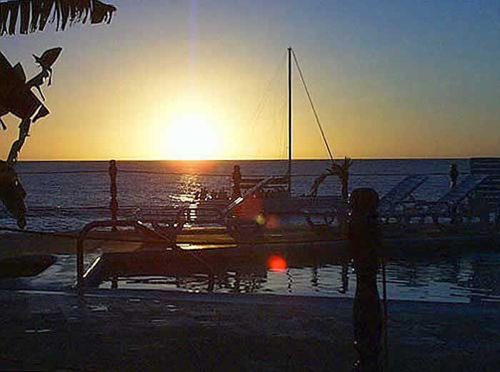 Poolside Sunset in Negril Jamaica