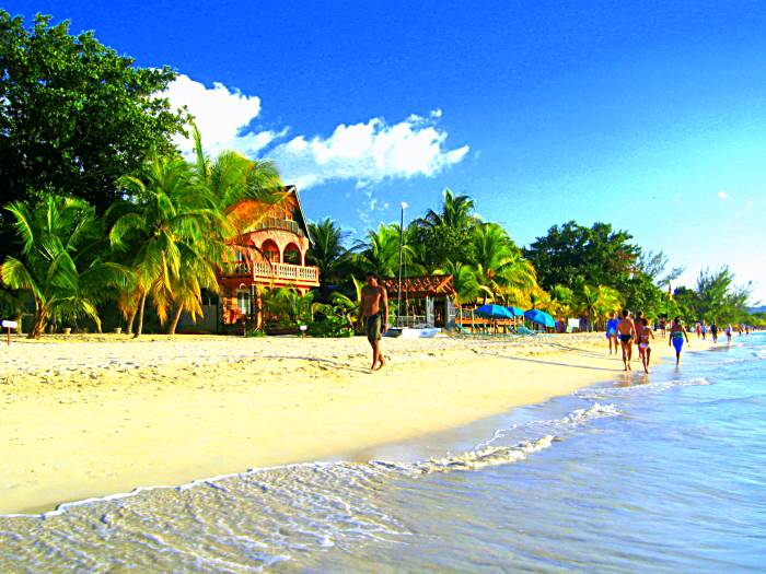 Our Seven Mile Beach in Negril Jamaica