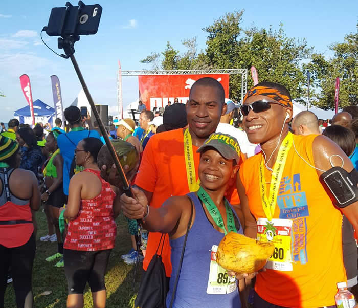 Reggae Marathon Selfie in Negril Jamaica