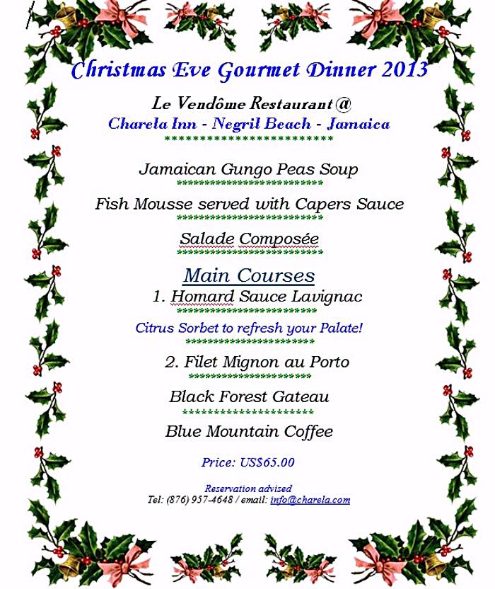Christmas Eve at Charela Inn in Negril Jamaica