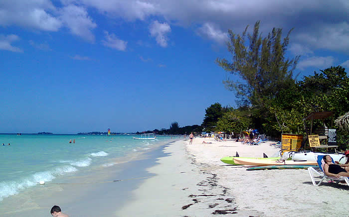 Christmas Day on the Beach in Negril Jamaica